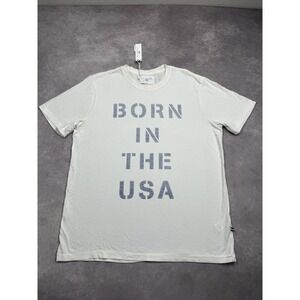 Sol Angeles Shirt Mens Medium Born In The USA Graphic Tee Made In USA